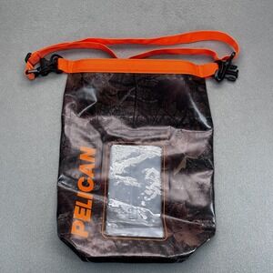Pelican Waterproof Camo Dry Sling Bag Orange Strap Clear Phone Window